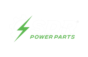 SDR Power Parts Logo en negativo